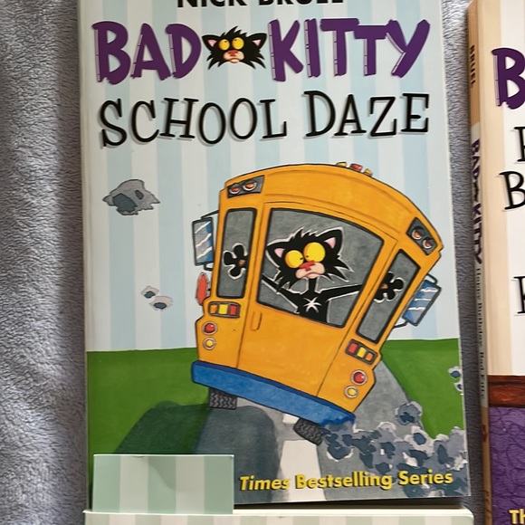 Bad kitty book lot-7 books and 1 journal. First page of journal has some writing - Picture 2 of 11